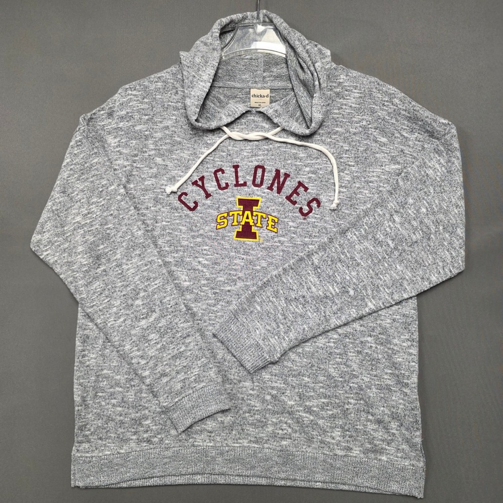 chicka-d Hoodie Women's Iowa State Cyclones NCAA Pullover Gray XL